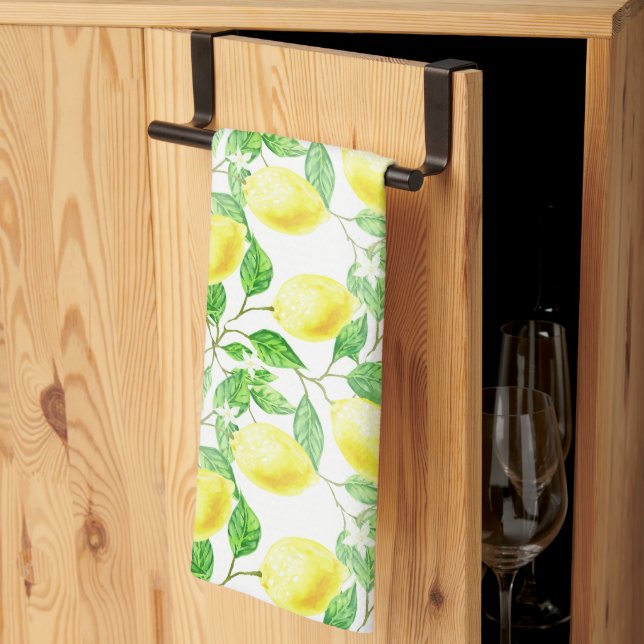 Kitchen Dish Towel-Lemons Kitchen Towel (Thirds Fold)
