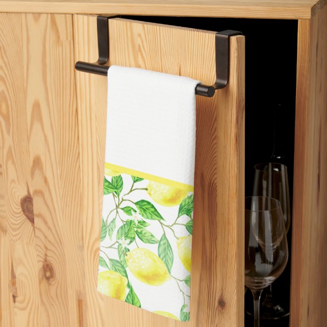Kitchen Dish Towel-Lemons Kitchen Towel (Thirds Fold)