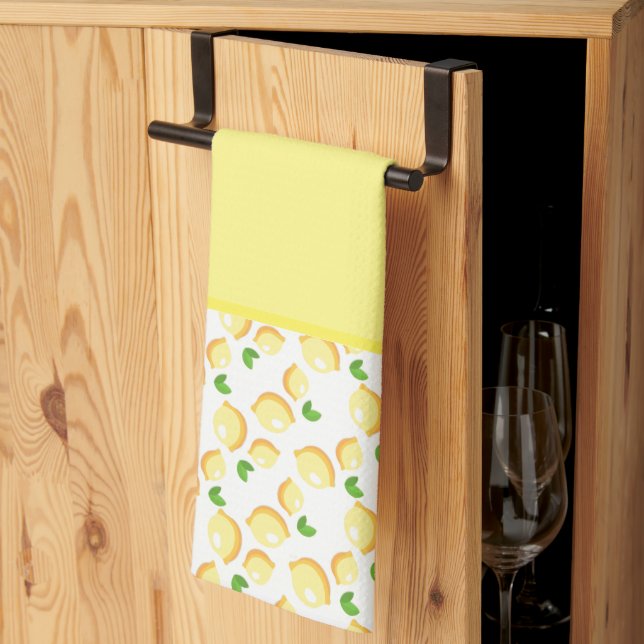 Kitchen Dish Towel-Lemons Kitchen Towel (Thirds Fold)