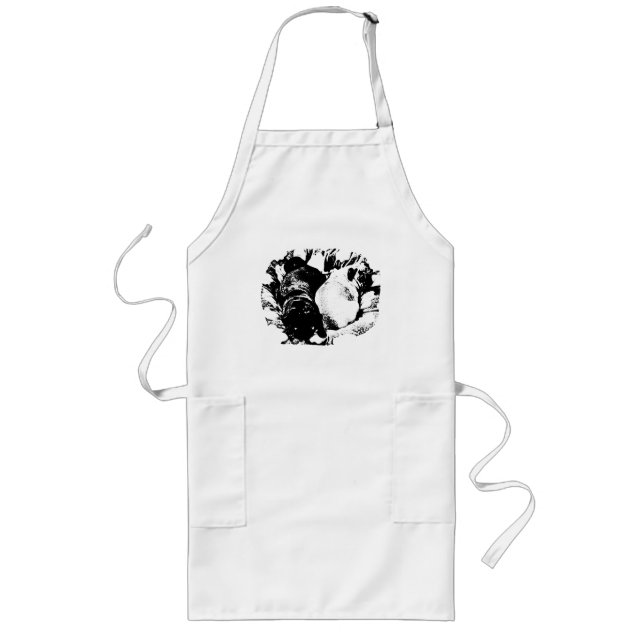 Kitchen Ease with Two Pugs Long Apron (Front)