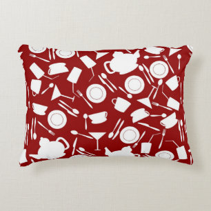 Kitchen Elements Pattern Accent Pillow