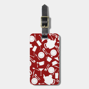 Kitchen Elements Pattern Luggage Tag