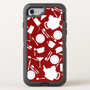 Kitchen Elements Pattern OtterBox Defender iPhone 8/7 Case
