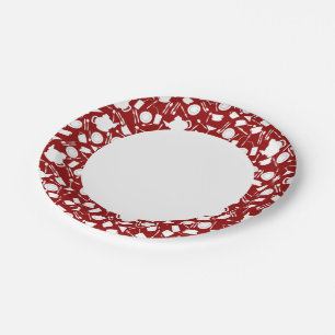 Kitchen Elements Pattern Paper Plate
