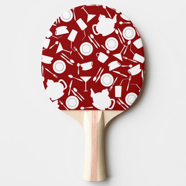 Kitchen Elements Pattern Ping Pong Paddle (Front)
