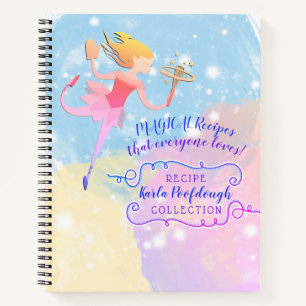 Kitchen fairy magic personalized cookbook recipe notebook