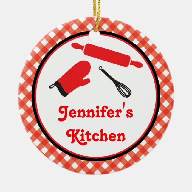 Kitchen Family Recipe Ornament (Front)