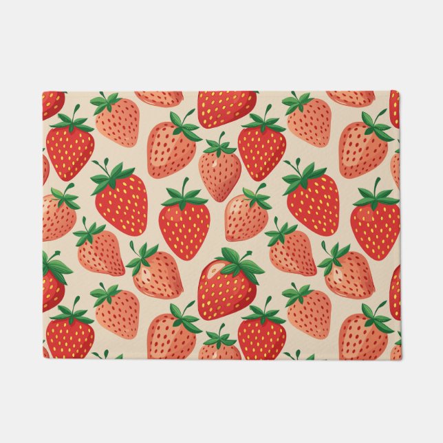Kitchen Floor Mat Strawberry Strawberries (Front)