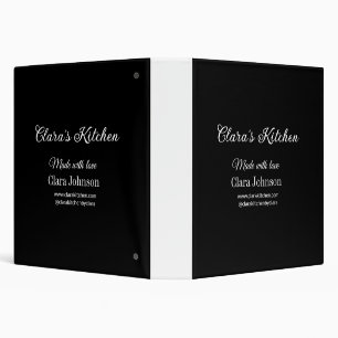 kitchen food chef add restaurant cater name detail binder