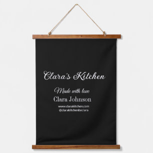kitchen food chef add restaurant cater name detail hanging tapestry