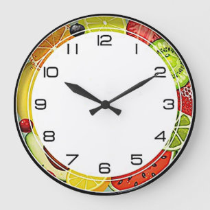 Kitchen fruit  large clock