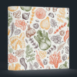 Kitchen Garden Vegetable Pattern Binder<br><div class="desc">Check out this cute pattern featuring garden vegetables.</div>