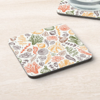 Kitchen Garden Vegetable Pattern Coaster