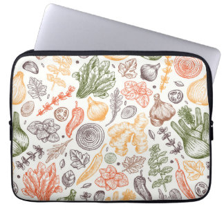 Kitchen Garden Vegetable Pattern Laptop Sleeve
