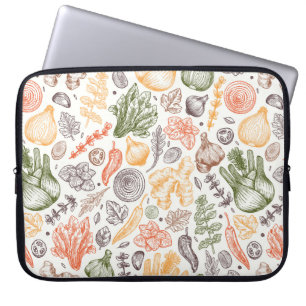Kitchen Garden Vegetable Pattern Laptop Sleeve