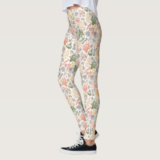 Kitchen Garden Vegetable Pattern Leggings