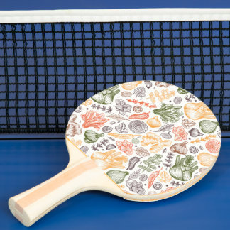 Kitchen Garden Vegetable Pattern Ping Pong Paddle