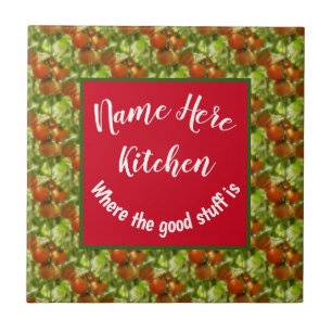 Kitchen Good Stuff Cherry Tomatoes Personalized Tile