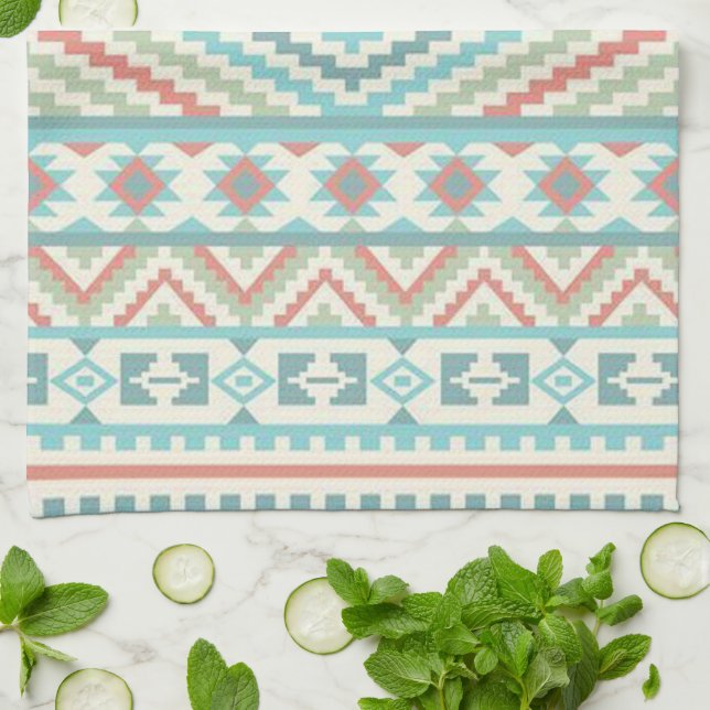 Kitchen Hand Towel/Aztec Tribal Towel (Folded)