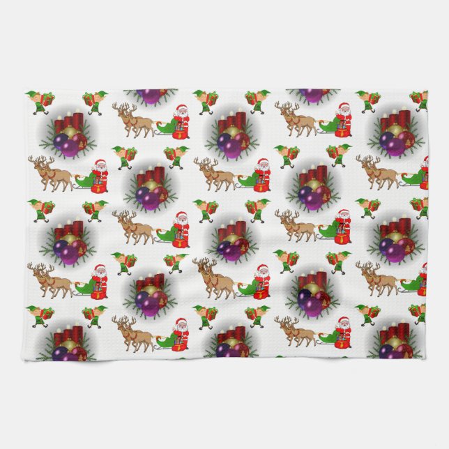 kitchen hand towel christmas (Horizontal)