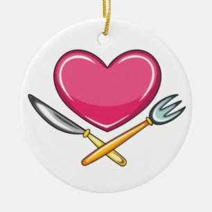 Kitchen Heart Ceramic Ornament