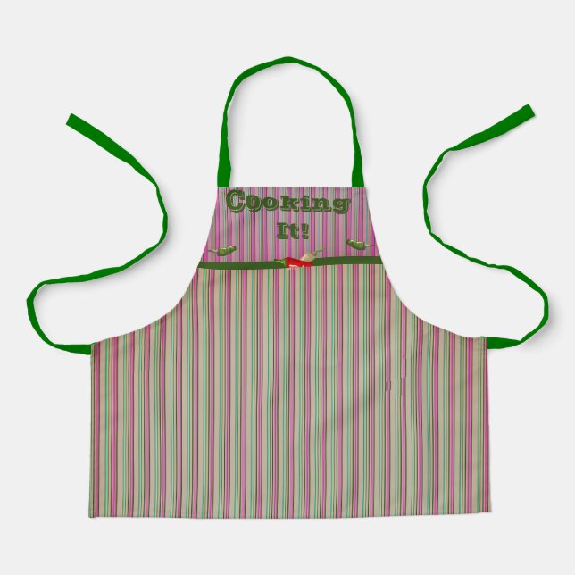 Kitchen Helper Baking Hot Peppers Apron (Front)