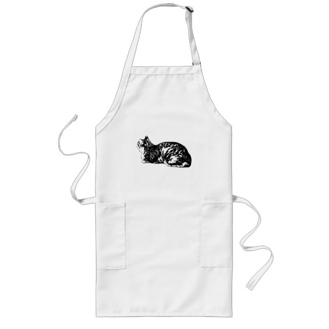 Kitchen Helper, Tabby Style Long Apron (Front)