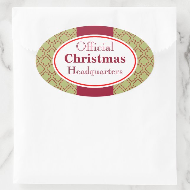 Kitchen Holiday Christmas Headquarters Sticker (Bag)