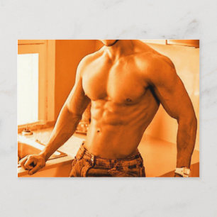 Kitchen Hunk BRZ Postcard