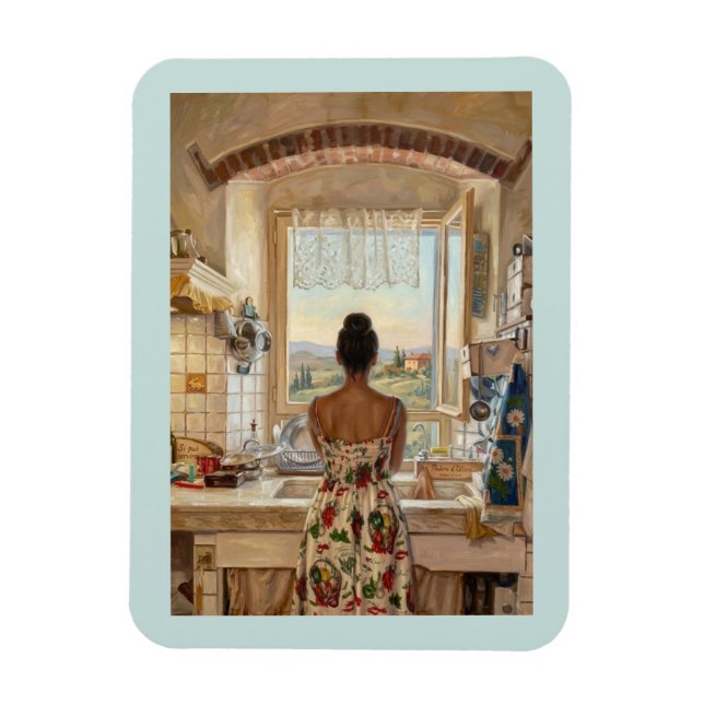 Kitchen in Tuscany Magnet (Vertical)