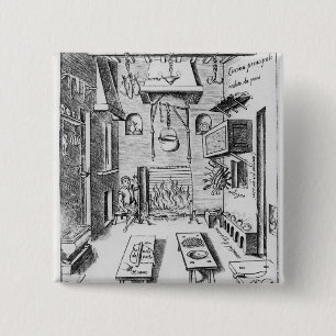 Kitchen interior 2 inch square button