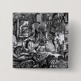 Kitchen Interior 2 Inch Square Button