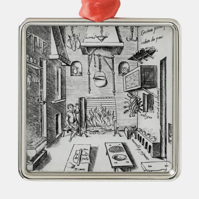 Kitchen interior metal ornament (Front)