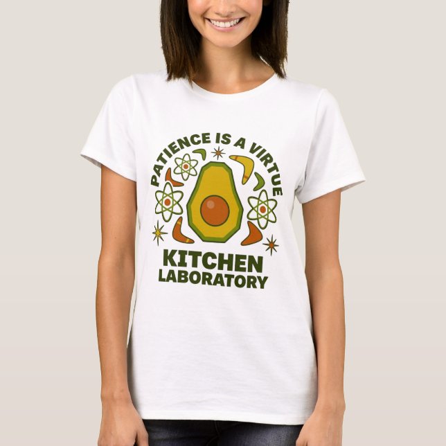 Kitchen Laboratory – Retro Modern Avocado T-Shirt (Front)