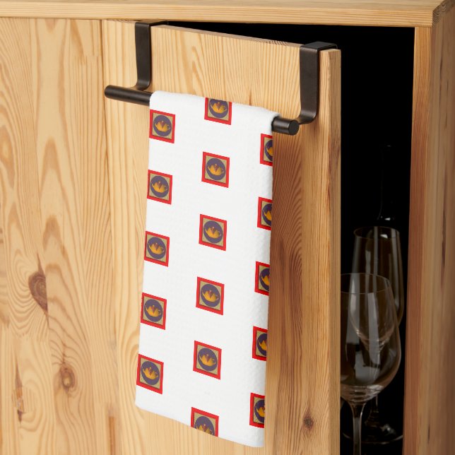 Kitchen Linen Yellow Teapot  Towel (Thirds Fold)