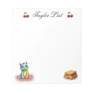 Kitchen Little Monster’s Grocery Shopping List Notepad