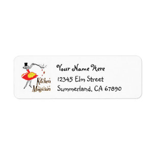 Kitchen Magician Cooking Custom Address Labels