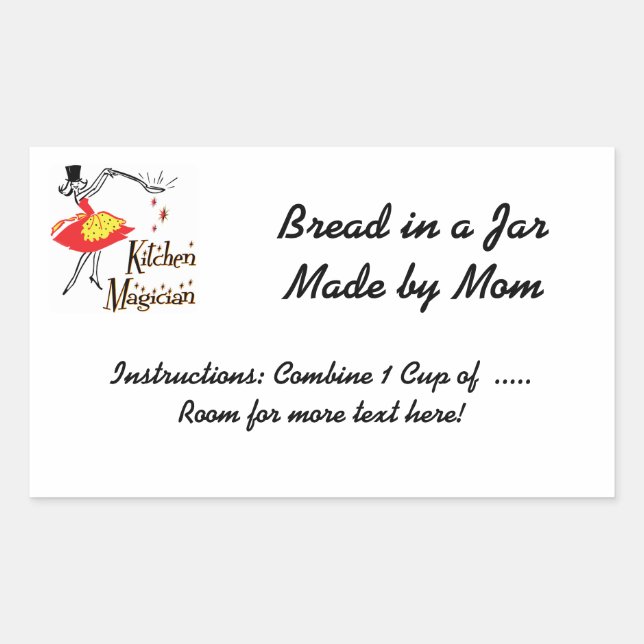 Kitchen Magician Customizable Recipe Sticker (Front)