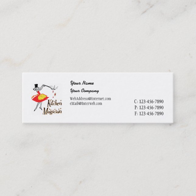 Kitchen Magician Retro Business Card (Front)