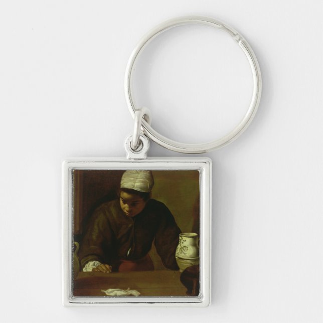 Kitchen Maid with the Supper at Emmaus, c.1618 Keychain (Front)