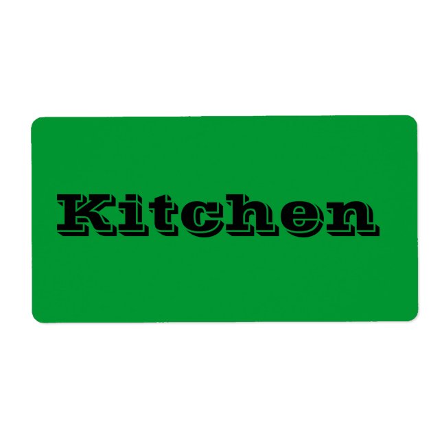 Kitchen Moving Labels in Green (Front)