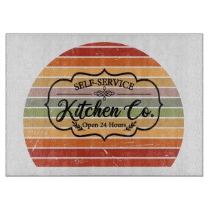 Kitchen Open 24 hours Cutting Board
