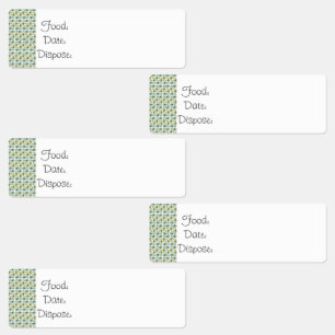 Kitchen Organization Food Labels Avocado Pattern