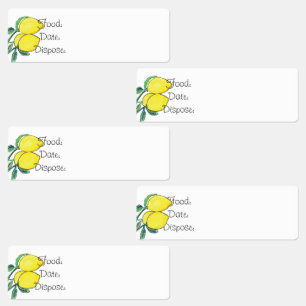 Kitchen Organization Lemon Food Labels