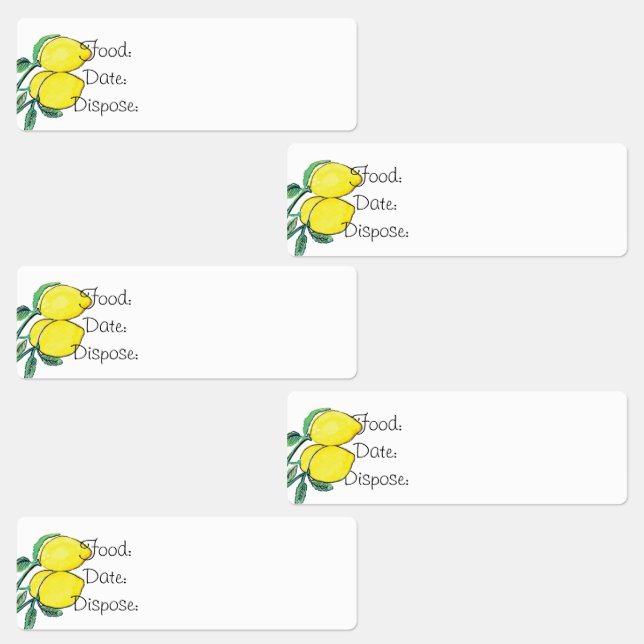 Kitchen Organization Lemon Food Labels  (Group)