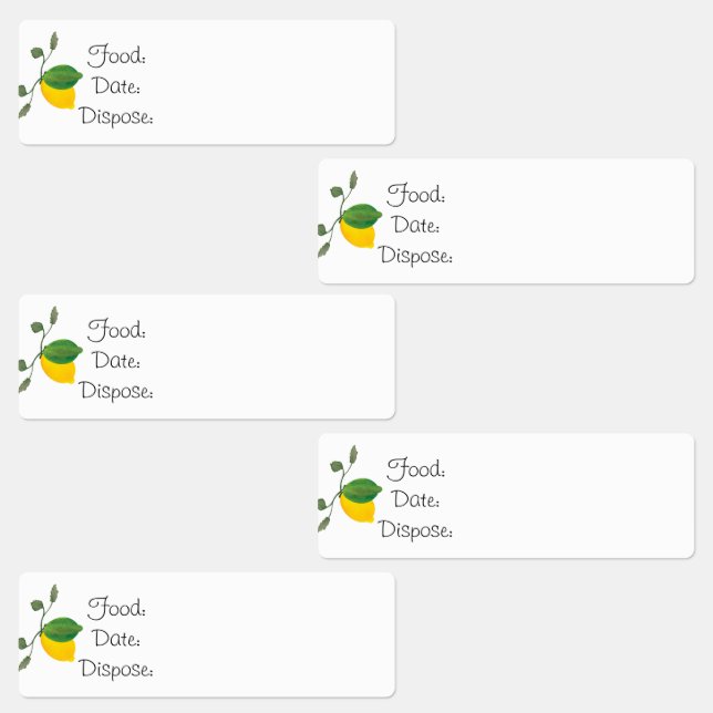 Kitchen Organization Lemon Lime Food Labels  (Group)