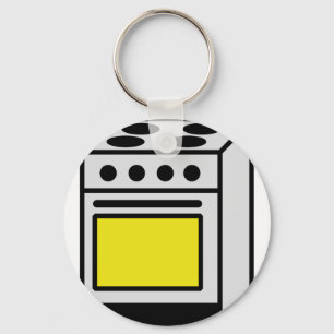 kitchen oven stove icon keychain