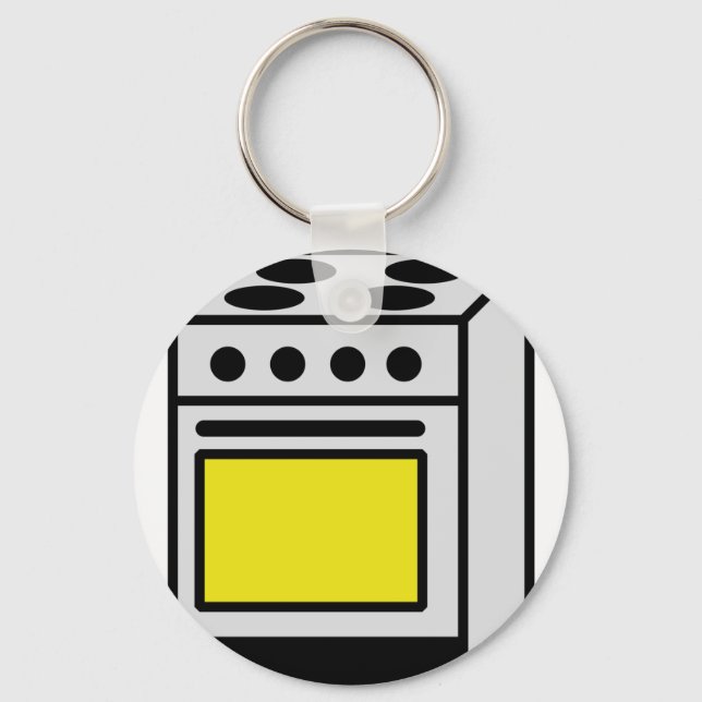kitchen oven stove icon keychain (Front)