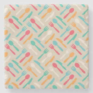 Kitchen pattern 3 stone coaster