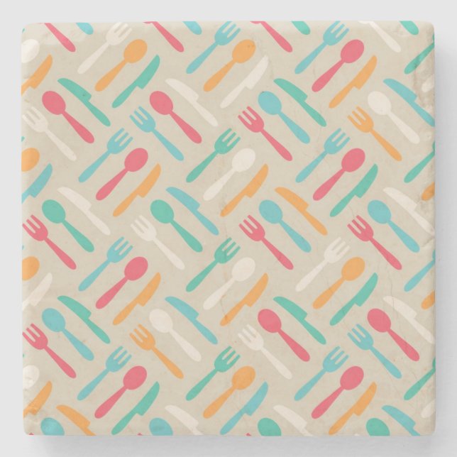 Kitchen pattern 3 stone coaster (Front)